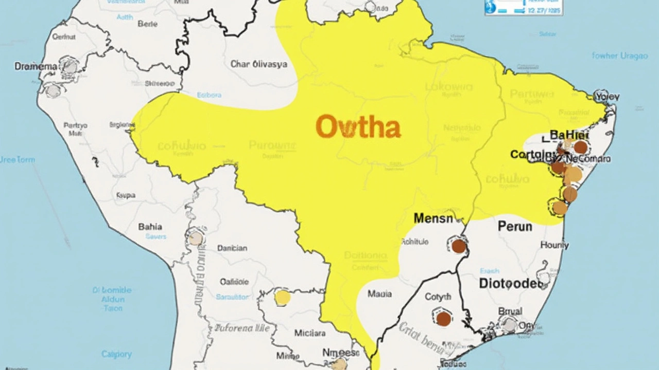 Alerta Laranja de Chuvas Intensas e Ventos Fortes atinge Bahia entre 23 e 27 de Abril de 2025