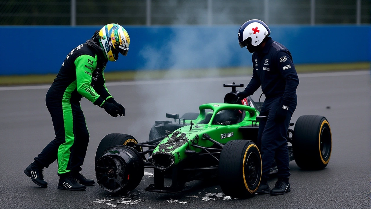 Pai de Bortoleto garante que filho correrá na classificação após acidente em Interlagos
