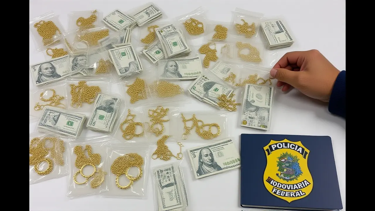 PRF prende mulher com joias e US$ 1.030 após assalto a joalheria em Pitangui